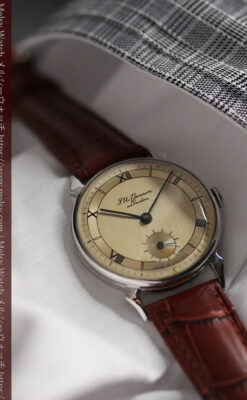英国ベンソン 渋い深みのあるアンティーク腕時計 【1950年頃】-W1490-1