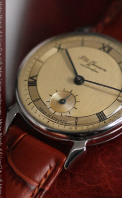 英国ベンソン 渋い深みのあるアンティーク腕時計 【1950年頃】-W1490-13
