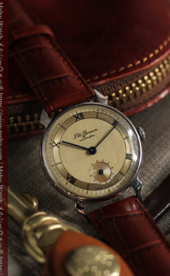 英国ベンソン 渋い深みのあるアンティーク腕時計 【1950年頃】-W1490-2