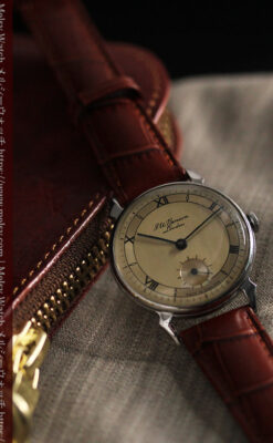 英国ベンソン 渋い深みのあるアンティーク腕時計 【1950年頃】-W1490-3