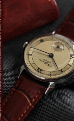 英国ベンソン 渋い深みのあるアンティーク腕時計 【1950年頃】-W1490-4