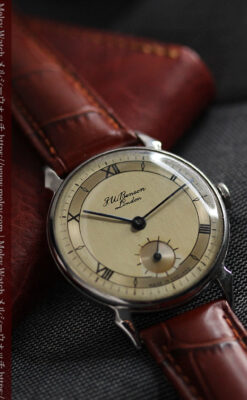 英国ベンソン 渋い深みのあるアンティーク腕時計 【1950年頃】-W1490-6