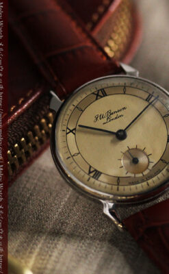英国ベンソン 渋い深みのあるアンティーク腕時計 【1950年頃】-W1490-8