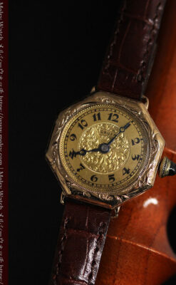 美しき古典 華あるグリュエンの女性用アンティーク腕時計 【1920年頃】-W1494-8