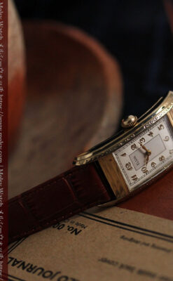 エルジン 装飾と曲線の美しいエレガントなアンティーク腕時計 【1937年製】-W1495-1