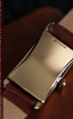 エルジン 装飾と曲線の美しいエレガントなアンティーク腕時計 【1937年製】-W1495-16