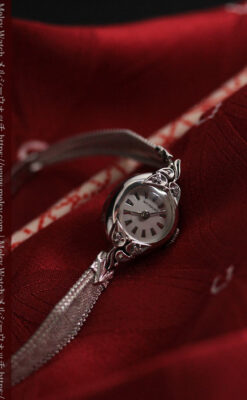 ウイットナーの艶やかな女性用アンティーク腕時計 【1950年頃】箱付き-W1497-10