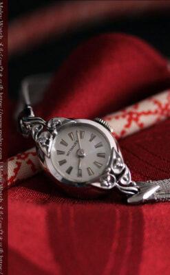 ウイットナーの艶やかな女性用アンティーク腕時計 【1950年頃】箱付き-W1497-7