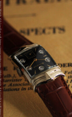 ブローバ 秀逸なデザインが光る金無垢アンティーク腕時計 【1953年製】-W1499-11