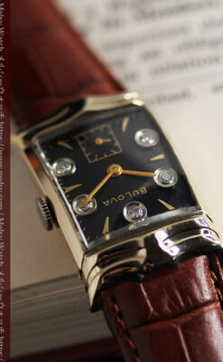 ブローバ 秀逸なデザインが光る金無垢アンティーク腕時計 【1953年製】-W1499-14