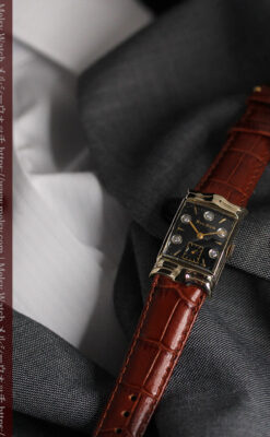 ブローバ 秀逸なデザインが光る金無垢アンティーク腕時計 【1953年製】-W1499-7