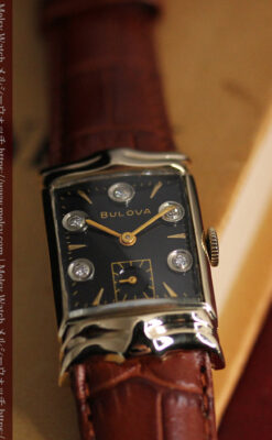 ブローバ 秀逸なデザインが光る金無垢アンティーク腕時計 【1953年製】-W1499-8