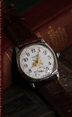 ウォルサムのアンティーク腕時計 十字が輝く金彩装飾 【1906年製】-W1500-10