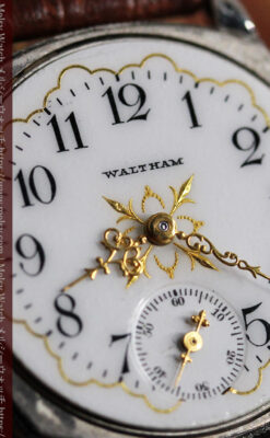 ウォルサムのアンティーク腕時計 十字が輝く金彩装飾 【1906年製】-W1500-18