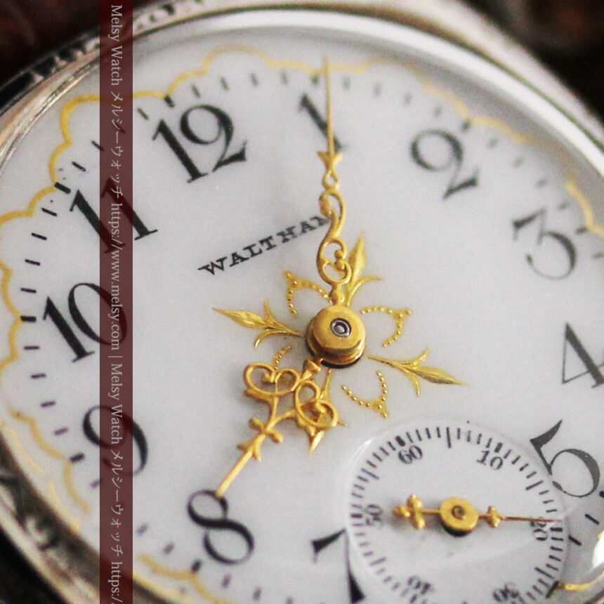 ウォルサムのアンティーク腕時計 十字が輝く金彩装飾 【1906年製】-W1500-2