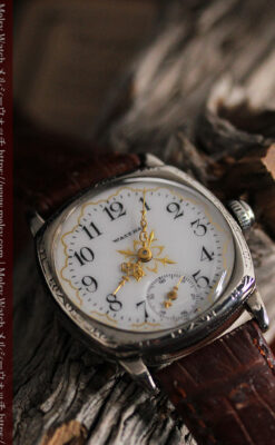 ウォルサムのアンティーク腕時計 十字が輝く金彩装飾 【1906年製】-W1500-4