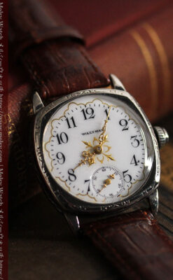 ウォルサムのアンティーク腕時計 十字が輝く金彩装飾 【1906年製】-W1500-8