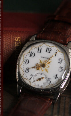 ウォルサムのアンティーク腕時計 十字が輝く金彩装飾 【1906年製】-W1500-9