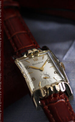 ブローバ 中世闘士の鎧兜のようなアンティーク腕時計-W1501-3