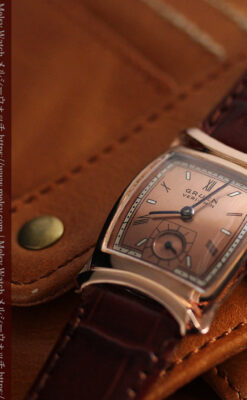 グリュエン ラッピング装飾されたようなローズ色の腕時計-W1502-10