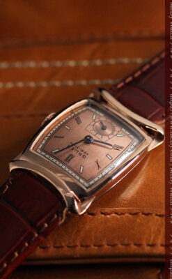 グリュエン ラッピング装飾されたようなローズ色の腕時計-W1502-11