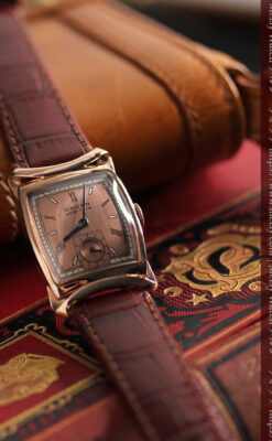 グリュエン ラッピング装飾されたようなローズ色の腕時計-W1502-7