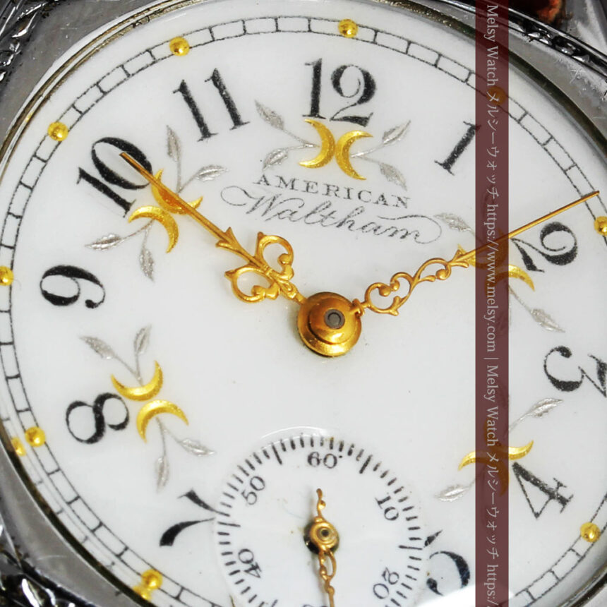 ウォルサムのアンティーク腕時計 並び輝く三日月 【1900年製】-W1503-1