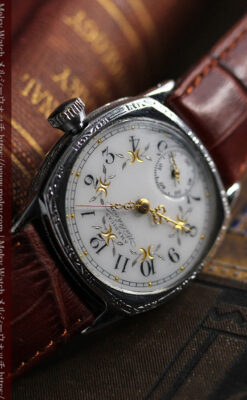 ウォルサムのアンティーク腕時計 並び輝く三日月 【1900年製】-W1503-12