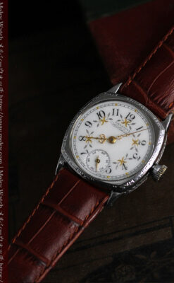 ウォルサムのアンティーク腕時計 並び輝く三日月 【1900年製】-W1503-14