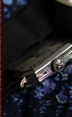 ロンジン 長八角形と布バンドの女性用アンティーク腕時計 【1926年製】-W1506-6