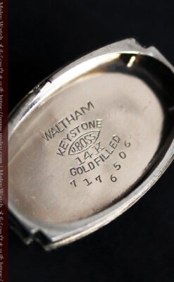 ウォルサムの上品な楕円形の女性用アンティーク腕時計 【1931年製】箱付き-W1507-14