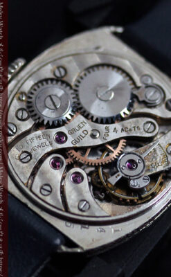 グリュエン 彫りとエナメル装飾の美しい女性用アンティーク腕時計 【1920年頃】-W1511-18