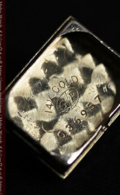 ジラールペルゴのコッパー色の上品な金無垢女性用アンティーク腕時計 【1940年頃】-W1515-15