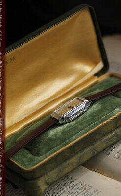 昭和初期の深みあるウォルサムの女性用アンティーク腕時計 【1934年製】箱付き-W1516-10