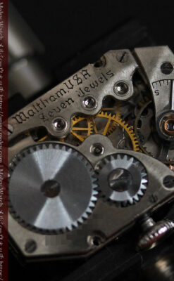 昭和初期の深みあるウォルサムの女性用アンティーク腕時計 【1934年製】箱付き-W1516-15