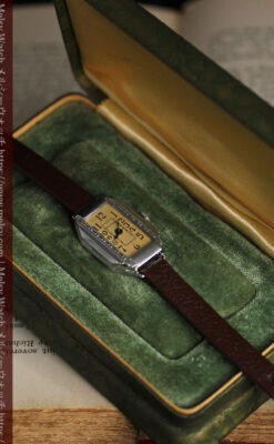 昭和初期の深みあるウォルサムの女性用アンティーク腕時計 【1934年製】箱付き-W1516-8