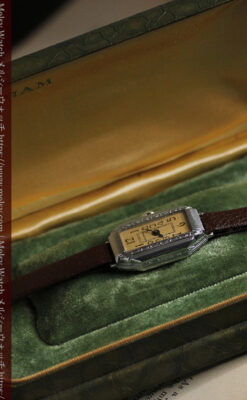 昭和初期の深みあるウォルサムの女性用アンティーク腕時計 【1934年製】箱付き-W1516-9