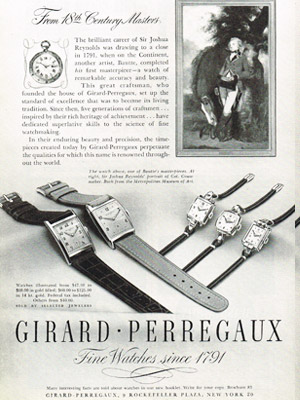 ジラールぺルゴの時計広告-1947年