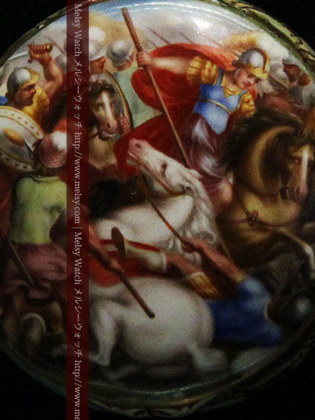 ケースのエナメル装飾