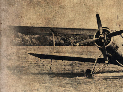 飛行機の古い印刷物