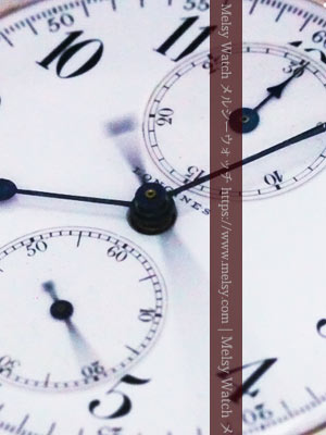 動いているクロノグラフの針