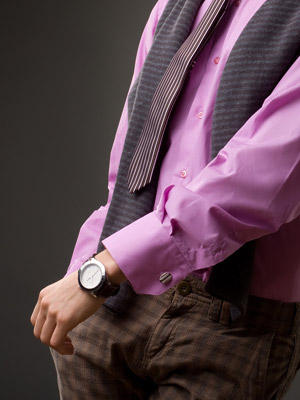 お洒落な服装と腕時計