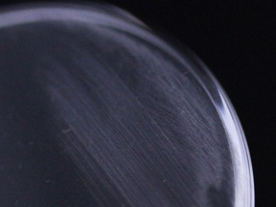 プラスチック風防の擦り傷