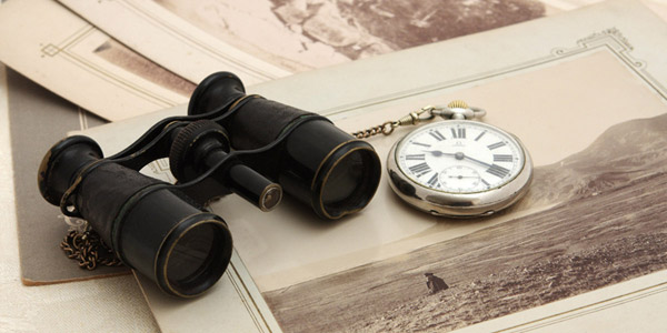 双眼鏡と懐中時計